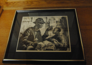 "Instruction" is one of the works on display by the famous artist, Thomas Hart Benton, who was born in Neosho.