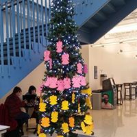The Angel Tree is set up in the Farber Building lobby each year.
